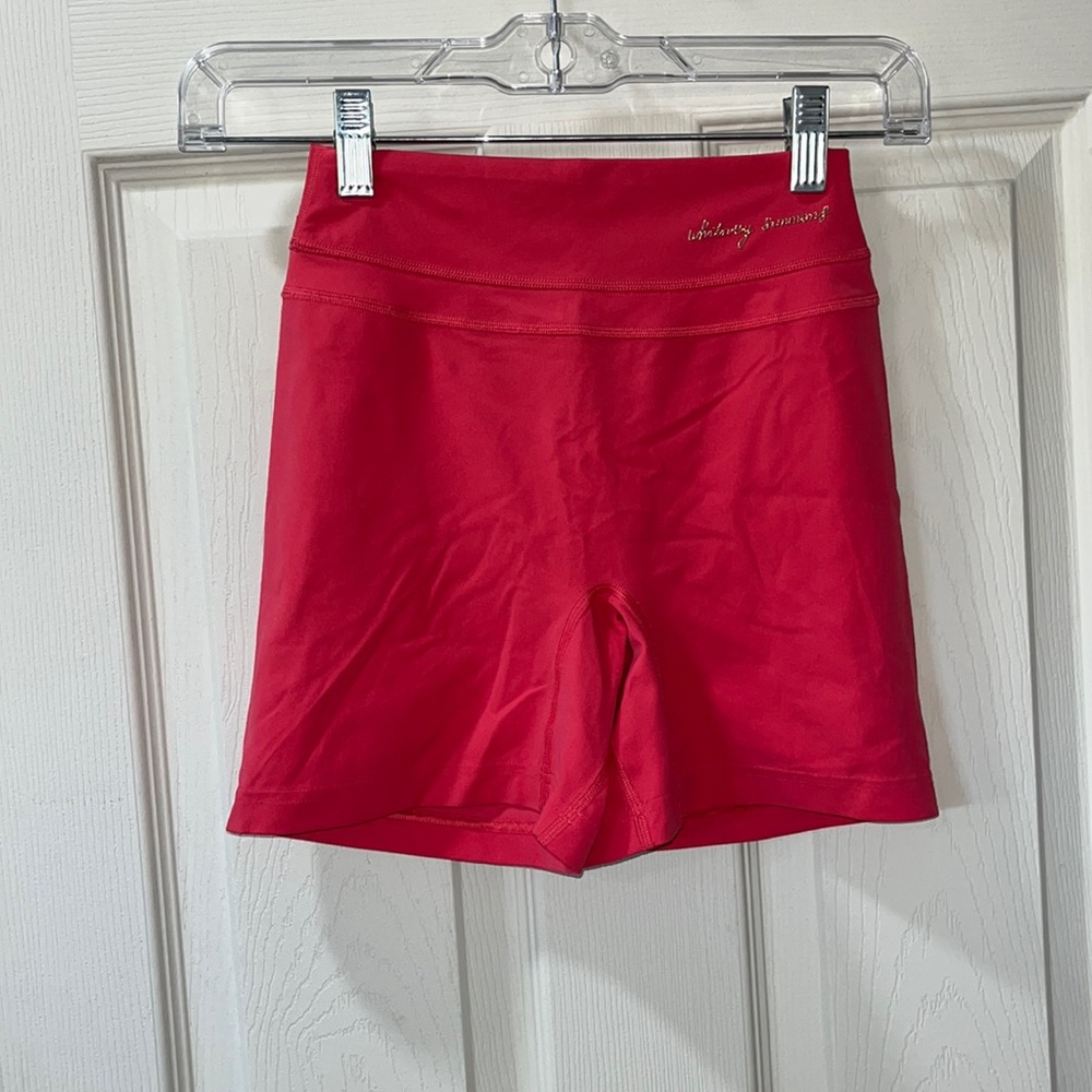 Whitney Simmons cyber pink shorts